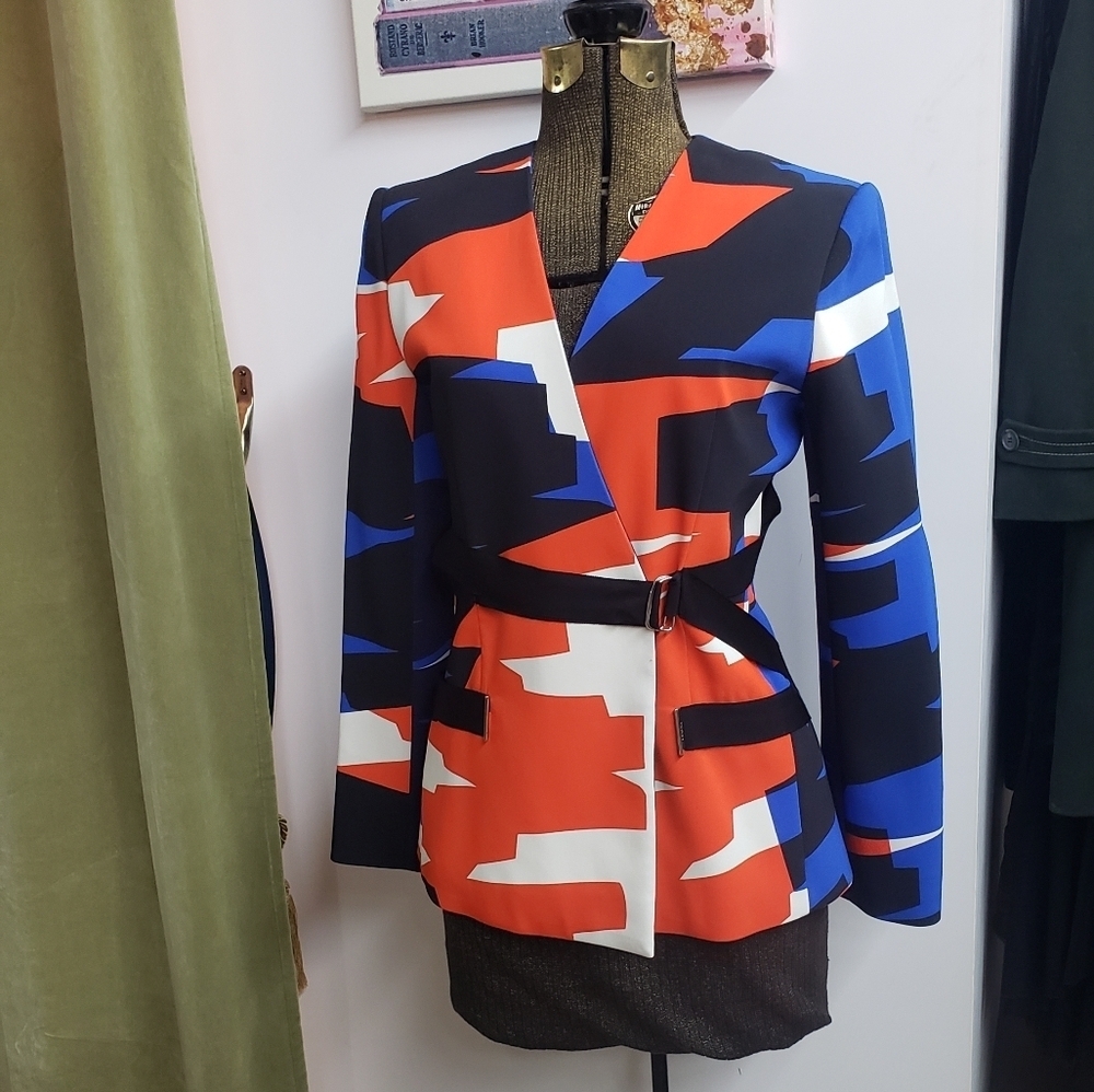Mugler Multi-Color Print Jacket